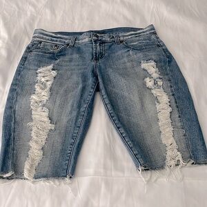 Bebe Jeans Distress Cut Off Shorts Size 30
